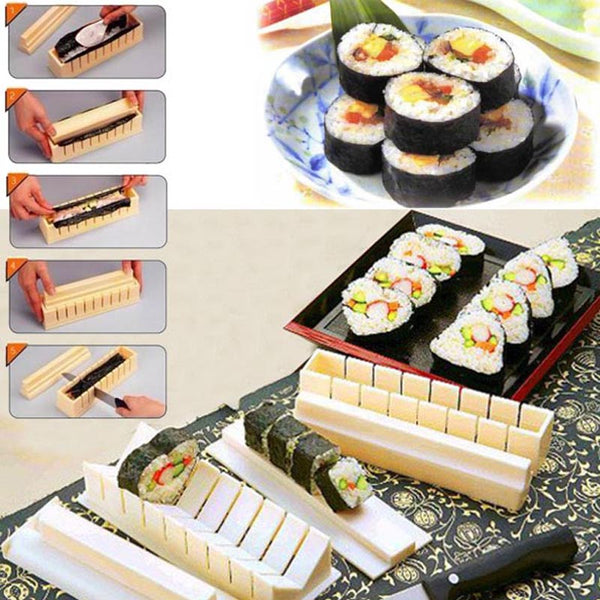 Worallymy Sushi Maker Mold Set Sushi Roller Mold Rice Roll Maker