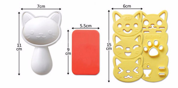 Cute Cat Smile Rice Molder
