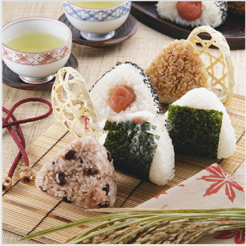 MLRYH Onigiri Maker, 8 stuks Sushi Onigiri Musubi Maker Kit - Rijstbalvorm met kleine rijstpeddel, borstel voor keuken (roze MLRYH Onigiri Maker, 8 stuks Sushi Onigiri Musubi Maker Kit - Rijstbalvorm met kleine rijstpeddel, borstel voor keuken (roze